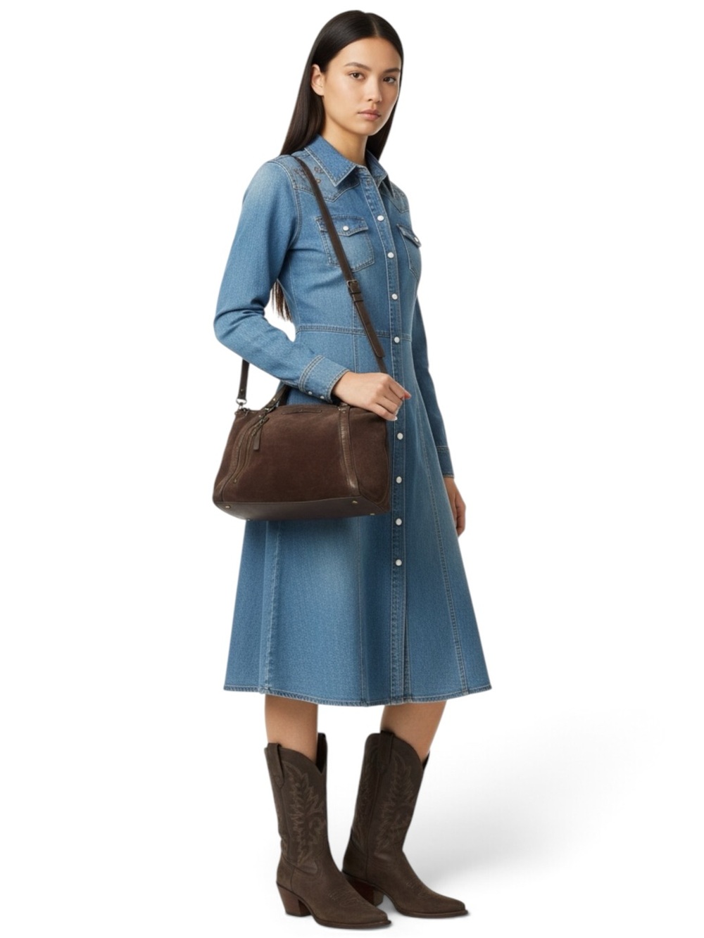 UGG Jenna Genuine Suede Leather Convertible Crossbody Bag